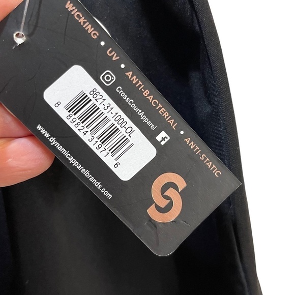 Cross Court Tennis Skirt Black w/ Herringbone Pleats NWT Sz L - Picture 7 of 11